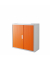 Aktenschrank easyOffice E1CT0010100042, abschlie&szlig;bar, 2 OH, orange/wei&szlig;, 110x104x41,5cm (BxHxT)