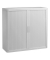 Aktenschrank easy Office E1C0006500020, Kunststoff/Stahl abschließbar, 2 OH, 110 x 104 x 41,5 cm, keine Fachböden, weiß