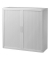 Aktenschrank easy Office E1C0006500020, Kunststoff/Stahl abschließbar, 2 OH, 110 x 104 x 41,5 cm, keine Fachböden, weiß