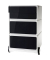 Rollcontainer EasyBox EBGHPH.01 Kunststoff schwarz/weiß, 4 normale Schubladen