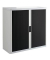 Aktenschrank easy Office E1C0010000020, Kunststoff/Stahl abschließbar, 2 OH, 110 x 104 x 41,5 cm, keine Fachböden, schwarz/wei