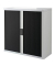 Aktenschrank easy Office E1C0010000020, Kunststoff/Stahl abschließbar, 2 OH, 110 x 104 x 41,5 cm, keine Fachböden, schwarz/wei
