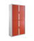 Aktenschrank easy Office E2C0009800069, Kunststoff/Stahl abschließbar, 4 OH, 110 x 204 x 41,5 cm, keine Fachböden, rot/weiß