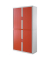 Aktenschrank easy Office E2C0009800069, Kunststoff/Stahl abschließbar, 4 OH, 110 x 204 x 41,5 cm, keine Fachböden, rot/weiß