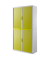 Aktenschrank easy Office E2C0005300011, Kunststoff/Stahl abschließbar, 4 OH, 110 x 204 x 41,5 cm, keine Fachböden, grün/weiß