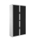Aktenschrank easy Office E2C0010000078, Kunststoff/Stahl abschließbar, 4 OH, 110 x 204 x 41,5 cm, keine Fachböden, schwarz/wei