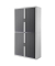 Aktenschrank easy Office E2C0009900090, Kunststoff/Stahl abschließbar, 4 OH, 110 x 204 x 41,5 cm, keine Fachböden, anthrazit/w