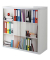Aktenschrank easy Office 8629ST, Kunststoff/Stahl abschließbar, 2 OH, 110 x 104 x 41,5 cm, keine Fachböden, bunt/weiß (Ordner