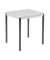 Schreibtisch, 74cm (H), 70x60cm (BxT), rechteckig, grau / dunkelgrau