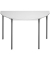 Schreibtisch, 74cm (H), 120x60cm (BxT), halbrund, grau / dunkelgrau