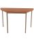Schreibtisch, 74cm (H), 120x60cm (BxT), halbrund, kirsche / silber