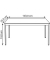 Schreibtisch 147RGG grau rechteckig 140x70 cm (BxT)