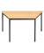 Schreibtisch, 74cm (H), 70/140x70cm (BxT), Trapezform, buche / schwarz