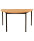 Schreibtisch, 74cm (H), 140x70cm (BxT), halbrund, buche / schwarz