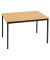 Schreibtisch, 74cm (H), 140x80cm (BxT), rechteckig, buche / schwarz