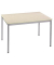 Schreibtisch, 74cm (H), 180x80cm (BxT), rechteckig, ahorn / silber