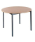 Schreibtisch, 74cm (H), 80x80cm (BxT), rund, buche / schwarz