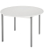 Schreibtisch, 74cm (H), 110x110cm (BxT), rund, grau / dunkelgrau