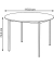 Schreibtisch, 74cm (H), 110x110cm (BxT), rund, grau / dunkelgrau