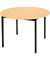Schreibtisch, 74cm (H), 110x110cm (BxT), rund, buche / schwarz