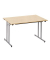 Klapptisch ohne TPMU128EA, 74cm (H), 120x80cm (BxT), rechteckig, ahorn / silber