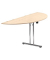 Anbautisch TPCHDR140E klappbar ahorn halbrund 140x70 cm (BxT)