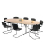 Anbautisch TPCHDR140E klappbar ahorn halbrund 140x70 cm (BxT)