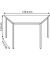 Schreibtisch, 74cm (H), 60/120x60cm (BxT), Trapezform, grau / rot
