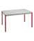 Schreibtisch, 74cm (H), 120x80cm (BxT), rechteckig, grau / rot