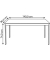 Schreibtisch, 74cm (H), 140x80cm (BxT), rechteckig, grau / blau