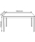Schreibtisch, 74cm (H), 140x70cm (BxT), rechteckig, grau / blau