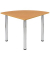 Verkettungsplatte 25-PLAT-80QRH buche Viertelkreis 80x80 cm (BxT)