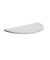 Tischplatte 25-PLAT-80DRPG grau halbrund 80x40 cm (BxT)