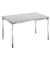Schreibtisch, 74cm (H), 120x80cm (BxT), rechteckig, grau / chrom