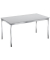 Schreibtisch, 74cm (H), 140x80cm (BxT), rechteckig, grau / chrom