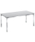 Schreibtisch, 74cm (H), 160x80cm (BxT), rechteckig, grau / chrom