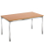 Schreibtisch, 74cm (H), 140x80cm (BxT), rechteckig, buche / chrom