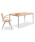 Schreibtisch, 74cm (H), 160x80cm (BxT), rechteckig, buche / chrom