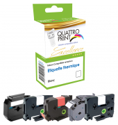 Schriftband KRED91208, 12mm x 7m, schwarz/silber, laminiert, kompatibel zu LetraTag 91208 / S0721730