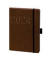 Buchkalender 02-0148, V-Book, braun, 1 Woche /  2 Seiten, 14x21cm (A5), 2026