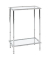 Konsolentisch 21234, 75cm (H), 50x25cm (BxT), rechteckig, glasklar / chrom