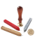 Siegel-Set 31019, 3 Wachs rot + silber + gold, 2 Motive, 1 Griff