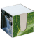 Zettelbox 9914, 9,5x9,5x9,5cm, 4-farbig sortiert, REC Papier, inkl.: 650 Notizzettel