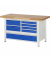 RAU Werkbank 1500x700x840-1040mm 7xSchublade-TA l.gre.bl