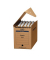 Archivcontainer tric system 100421090, A4, braun, innen 33,3x23,6x30,8cm (TxBxH), Karton