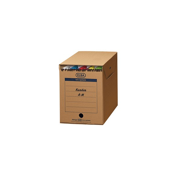 4002030120747 - Archivcontainer tric system 100421090 A4 braun innen 333x236x308cm (TxBxH) Karton 4002030120747 Elba