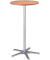 Stehtisch 109cm (H), Ø 60cm (BxT), rund, buche / silber
