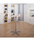 Stehtisch 109cm (H), Ø 60cm (BxT), rund, buche / silber