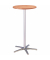 Stehtisch 109cm (H), Ø 60cm (BxT), rund, buche / silber