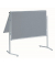Moderationstafel Pro 638 13 82, 120x150cm, Textil + Textil (beidseitig), pinnbar, klappbar, mit Rollen, grau + grau